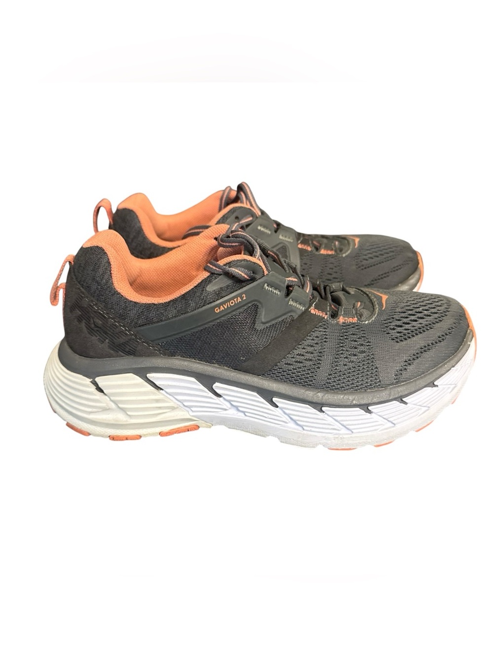 Hoka Gaviota 2 Running Shoes in Black & Coral Size 6D Very Good Conditon